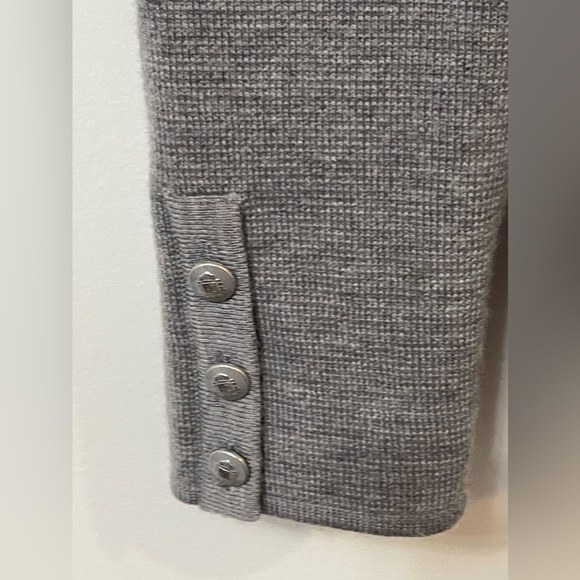 Talbots Pure Merino Wool Gray Cardigan Blazer Size XS - Picture 4 of 7